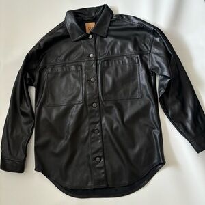 GAP Vegan Leather Shirt Jacket